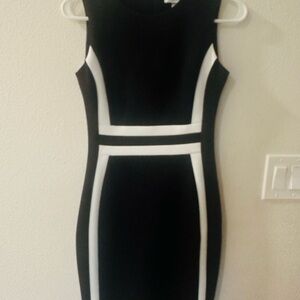 Calvin Klein Black and White Mini Dress